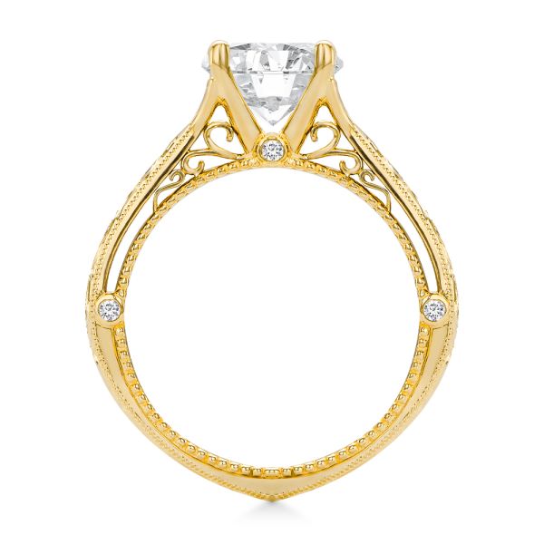 14k Yellow Gold 14k Yellow Gold Viral Vintage-inspired Engagement Ring - Front View - 104813