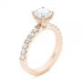 14k Rose Gold 14k Rose Gold Classic Diamond Engagement Ring - Three-Quarter View -  104879 - Thumbnail