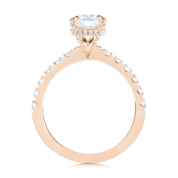 14k Rose Gold 14k Rose Gold Classic Diamond Engagement Ring - Front View -  104879