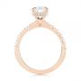 18k Rose Gold 18k Rose Gold Classic Diamond Engagement Ring - Front View -  104879 - Thumbnail