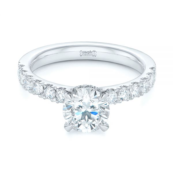  Platinum Platinum Classic Diamond Engagement Ring - Flat View -  104879