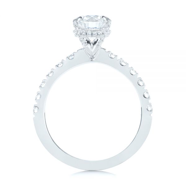  Platinum Platinum Classic Diamond Engagement Ring - Front View -  104879