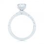 14k White Gold Classic Diamond Engagement Ring - Front View -  104879 - Thumbnail