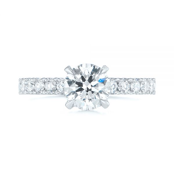  Platinum Platinum Classic Diamond Engagement Ring - Top View -  104879