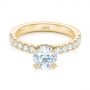 14k Yellow Gold 14k Yellow Gold Classic Diamond Engagement Ring - Flat View -  104879 - Thumbnail