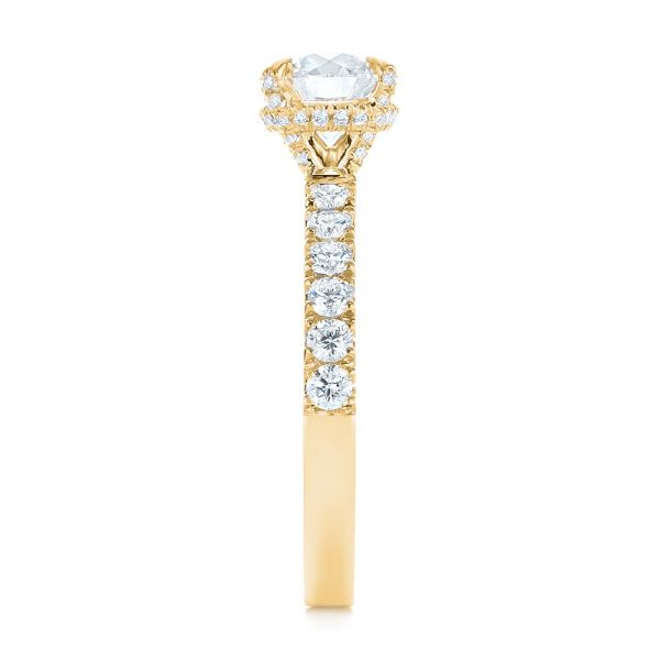 14k Yellow Gold 14k Yellow Gold Classic Diamond Engagement Ring - Side View -  104879