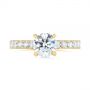 14k Yellow Gold 14k Yellow Gold Classic Diamond Engagement Ring - Top View -  104879 - Thumbnail