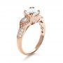 14k Rose Gold And 14K Gold 14k Rose Gold And 14K Gold White Diamond Engagement Ring - Parade - Three-Quarter View -  1127 - Thumbnail