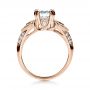 14k Rose Gold And 18K Gold 14k Rose Gold And 18K Gold White Diamond Engagement Ring - Parade - Front View -  1127 - Thumbnail