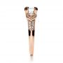 18k Rose Gold And Platinum 18k Rose Gold And Platinum White Diamond Engagement Ring - Parade - Side View -  1127 - Thumbnail