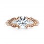 14k Rose Gold And 14K Gold 14k Rose Gold And 14K Gold White Diamond Engagement Ring - Parade - Top View -  1127 - Thumbnail