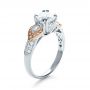  Platinum And 18K Gold Platinum And 18K Gold White Diamond Engagement Ring - Parade - Three-Quarter View -  1127 - Thumbnail