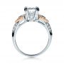 18k White Gold And 14K Gold 18k White Gold And 14K Gold White Diamond Engagement Ring - Parade - Front View -  1127 - Thumbnail