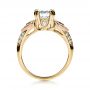 14k Yellow Gold And 18K Gold 14k Yellow Gold And 18K Gold White Diamond Engagement Ring - Parade - Front View -  1127 - Thumbnail