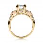 18k Yellow Gold And 14K Gold 18k Yellow Gold And 14K Gold White Diamond Engagement Ring - Parade - Front View -  1127 - Thumbnail