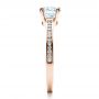 18k Rose Gold 18k Rose Gold Women's Channel Set Engagement Ring - Side View -  1473 - Thumbnail