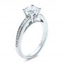 14k White Gold 14k White Gold Women's Channel Set Engagement Ring - Three-Quarter View -  1473 - Thumbnail