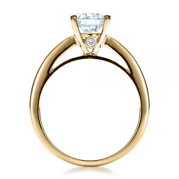 14k Yellow Gold Women's Channel Set Engagement Ring