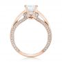18k Rose Gold 18k Rose Gold Women's Diamond Engagement Ring - Front View -  103077 - Thumbnail