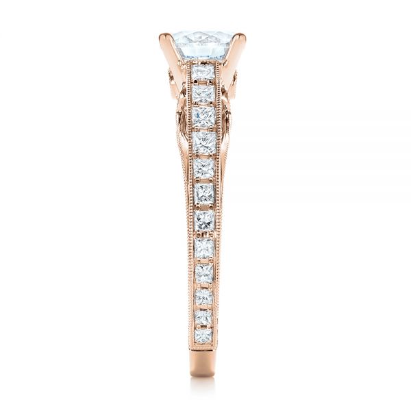 18k Rose Gold 18k Rose Gold Women's Diamond Engagement Ring - Side View -  103077