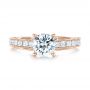 14k Rose Gold 14k Rose Gold Women's Diamond Engagement Ring - Top View -  103077 - Thumbnail