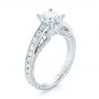 18k White Gold Women's Diamond Engagement Ring - Three-Quarter View -  103077 - Thumbnail