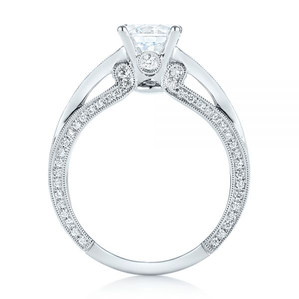 14k White Gold 14k White Gold Women's Diamond Engagement Ring - Front View -  103077