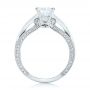 18k White Gold Women's Diamond Engagement Ring - Front View -  103077 - Thumbnail