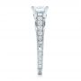 18k White Gold Women's Diamond Engagement Ring - Side View -  103077 - Thumbnail
