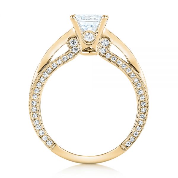 14k Yellow Gold 14k Yellow Gold Women's Diamond Engagement Ring - Front View -  103077