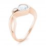 18k Rose Gold 18k Rose Gold Wrap Diamond Engagement Ring - Three-Quarter View -  102878 - Thumbnail