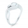 14k White Gold Wrap Diamond Engagement Ring - Three-Quarter View -  102878 - Thumbnail