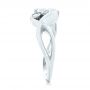 14k White Gold Wrap Diamond Engagement Ring - Side View -  102878 - Thumbnail