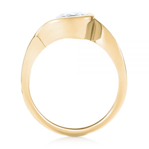 18k Yellow Gold 18k Yellow Gold Wrap Diamond Engagement Ring - Front View -  102878