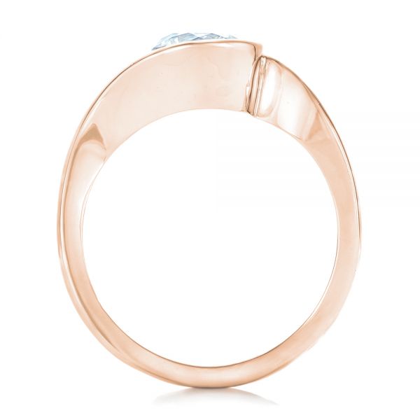 14k Rose Gold 14k Rose Gold Wrapped Diamond Engagement Ring - Front View -  102231