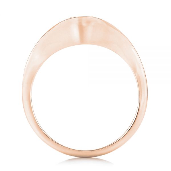 14k Rose Gold 14k Rose Gold Wrapped Diamond Engagement Ring - Front View -  102330