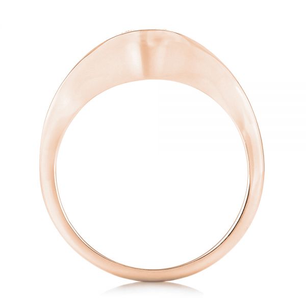 14k Rose Gold 14k Rose Gold Wrapped Diamond Engagement Ring - Front View - 102330