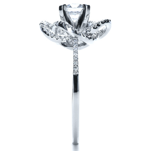  Platinum Platinum Wrapped Diamond Engagement Ring - Vanna K - Side View -  1279 - Thumbnail