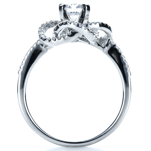  Platinum Platinum Wrapped Diamond Engagement Ring - Vanna K - Front View -  1279 - Thumbnail