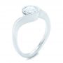 18k White Gold 18k White Gold Wrapped Diamond Engagement Ring - Three-Quarter View -  102231 - Thumbnail