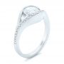 18k White Gold Wrapped Diamond Engagement Ring