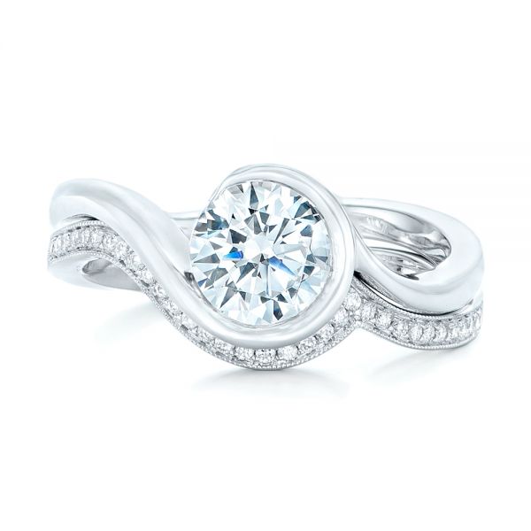 Wrapped Diamond Engagement Ring - Image