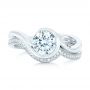  Platinum Platinum Wrapped Diamond Engagement Ring - Top View -  102231 - Thumbnail