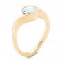 18k Yellow Gold 18k Yellow Gold Wrapped Diamond Engagement Ring - Three-Quarter View -  102231 - Thumbnail