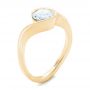 18k Yellow Gold Wrapped Diamond Engagement Ring