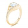 14k Yellow Gold 14k Yellow Gold Wrapped Diamond Engagement Ring - Three-Quarter View -  102330 - Thumbnail