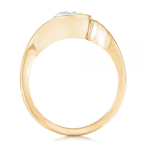 14k Yellow Gold 14k Yellow Gold Wrapped Diamond Engagement Ring - Front View - 102231