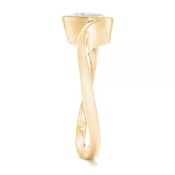 14k Yellow Gold 14k Yellow Gold Wrapped Diamond Engagement Ring - Side View - 102231