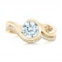 14k Yellow Gold 14k Yellow Gold Wrapped Diamond Engagement Ring - Top View -  102231 - Thumbnail