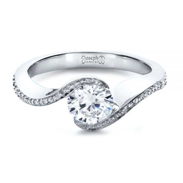 Wrapped Diamond Engagment Ring #1152 - Seattle Bellevue | Joseph Jewelry